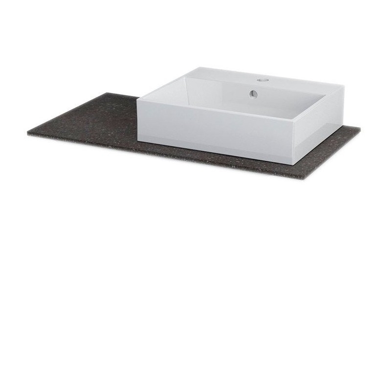 WAVE Rockstone Countertop 90x48cm pour PURITY 50cm Washbasin, droite WAVE Rockstone Countertop 90x48cm pour PURITY 50cm Washbasin, droite