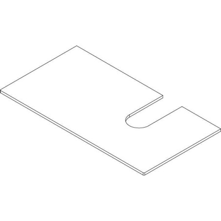 WAVE Rockstone Countertop 90x48cm pour PURITY 50cm Washbasin, droite