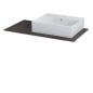 WAVE Rockstone Countertop 90x48cm pour PURITY 50cm Washbasin, droite WAVE Rockstone Countertop 90x48cm pour PURITY 50cm Washbasin, droite
