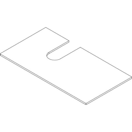 WAVE Rockstone Countertop 90x48cm pour PURITY 50cm Washbasin, gauche