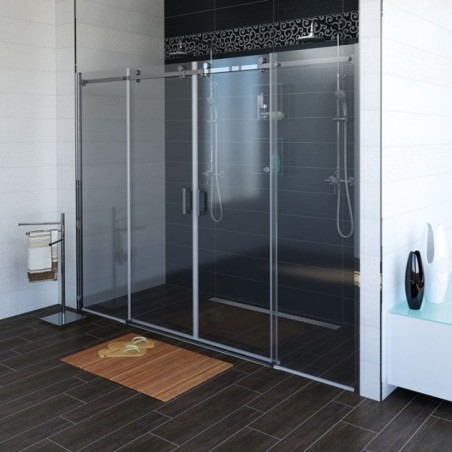 DRAGON Porte de douche 1700mm, verre clair
