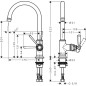 Axor Montreux - Mitigeur de lavabo 210 à levier sans tirette, chrome 16518000