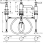 Axor Montreux - Mitigeur de lavabo 30 avec garniture de vidange et tirette, installation à 3 trous, nickel brossé 16535820