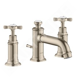 Axor Montreux - Mitigeur de lavabo 30 avec garniture de vidange et tirette, installation à 3 trous, nickel brossé 16536820