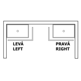 KARIA 120x80 Corner Panel, (H) 11cm, droite
