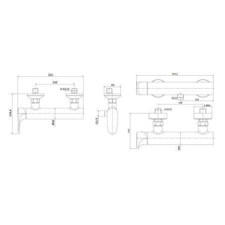 Cersanit Inverto - Mitigeur de douche, chrome S951-326
