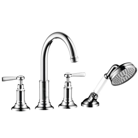 Axor Montreux - Robinet de baignoire montage sur bord de carrelage 4 trous, nickel brossé 16554820