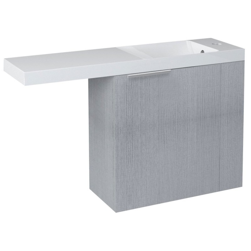 LATUS VI Vanity Unit 50x50x22cm, chêne droit/argent LATUS VI Vanity Unit 50x50x22cm, chêne droit/argent