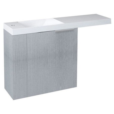 LATUS VI Vanity Unité 50x50x22cm, chêne gauche/argent