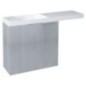 LATUS VI Vanity Unité 50x50x22cm, chêne gauche/argent LATUS VI Vanity Unité 50x50x22cm, chêne gauche/argent
