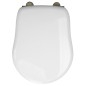 RETRO Siège toilette Soft Close, polyester, blanc/bronze