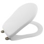 RETRO Siège toilette Soft Close, polyester, blanc/bronze