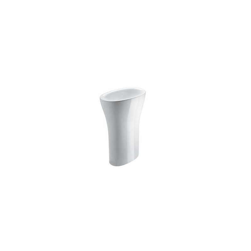 AQUATECH Freestanding Ceramic Washbasin 60x85x40cm, blanc
