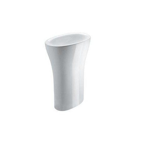 AQUATECH Freestanding Ceramic Washbasin 60x85x40cm, blanc