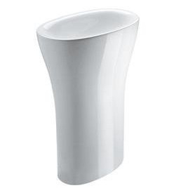 AQUATECH Freestanding Ceramic Washbasin 60x85x40cm, blanc