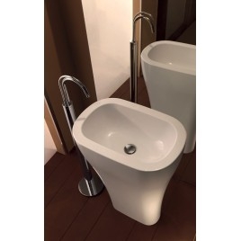 AQUATECH Freestanding Ceramic Washbasin 60x85x40cm, blanc