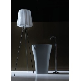 AQUATECH Freestanding Ceramic Washbasin 60x85x40cm, blanc