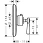 Axor Montreux - Mitigeur thermostatique encastré, chrome 16823000