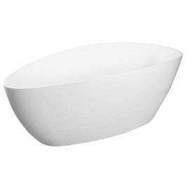 ELIPSIE - Bain de marbre cultivé 1700x770x620mm, blanc brillant