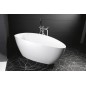 ELIPSIE - Bain de marbre cultivé 1700x770x620mm, blanc brillant