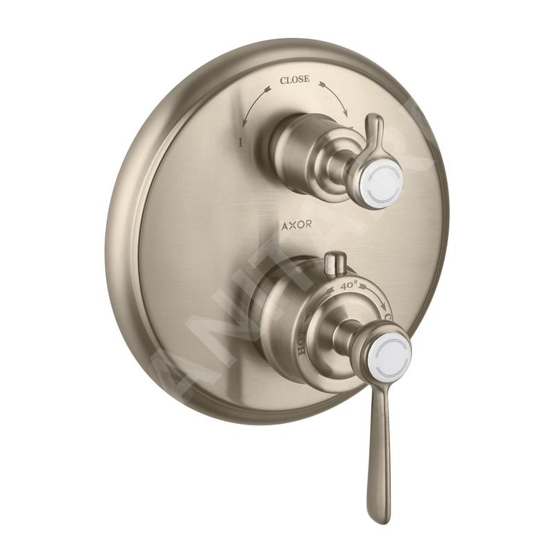 Axor Montreux - Mitigeur thermostatique encastré avec vanne d’arrêt et inverseur, nickel brossé 16821820