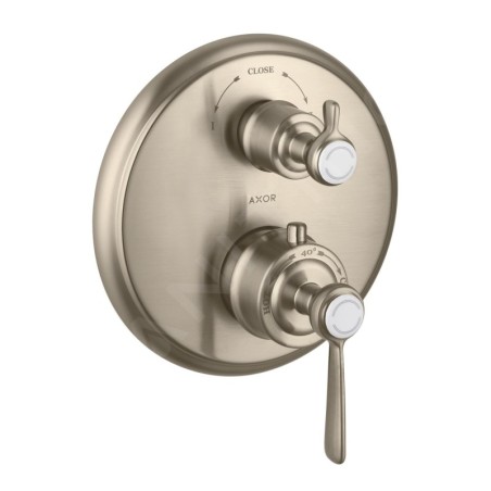 Axor Montreux - Mitigeur thermostatique encastré avec vanne d’arrêt et inverseur, nickel brossé 16821820