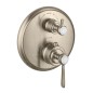 Axor Montreux - Mitigeur thermostatique encastré avec vanne d’arrêt et inverseur, nickel brossé 16821820