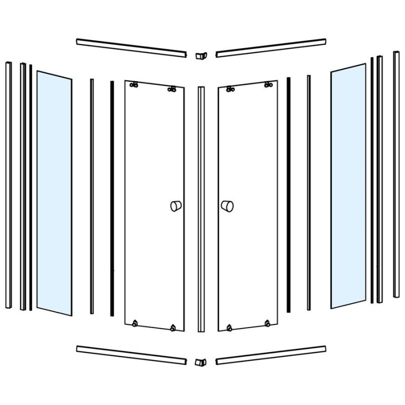 HLF808 verre à une pièce fixe