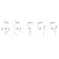 Robinet de douche thermostatique à 5 voies, chrome