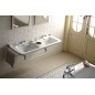 WALDORF Double lavabo en céramique 150x55cm, blanc