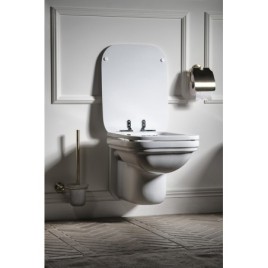 WALDORF Soft Close Toilet Seat, blanc/chrome