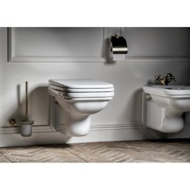 WALDORF Soft Close Toilet Seat, blanc/chrome
