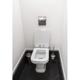 WALDORF Soft Close Toilet Seat, blanc/chrome