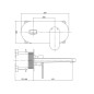 Cersanit Crea - Mitigeur de lavabo encastré, avec corps d’encastrement, chrome S951-330