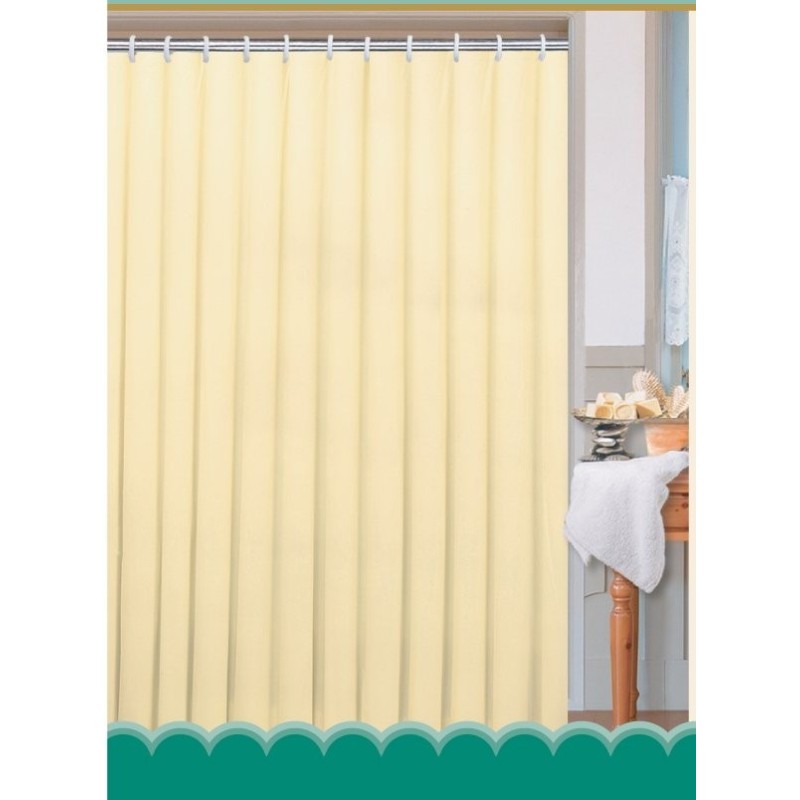Rideaux de douche 180x180cm, polyester/beige