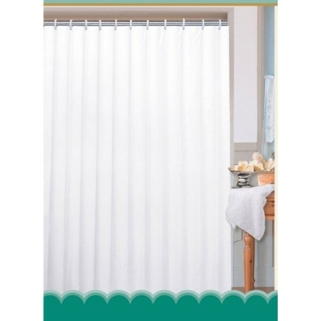 Rideaux de douche 180x200cm, polyester/blanc