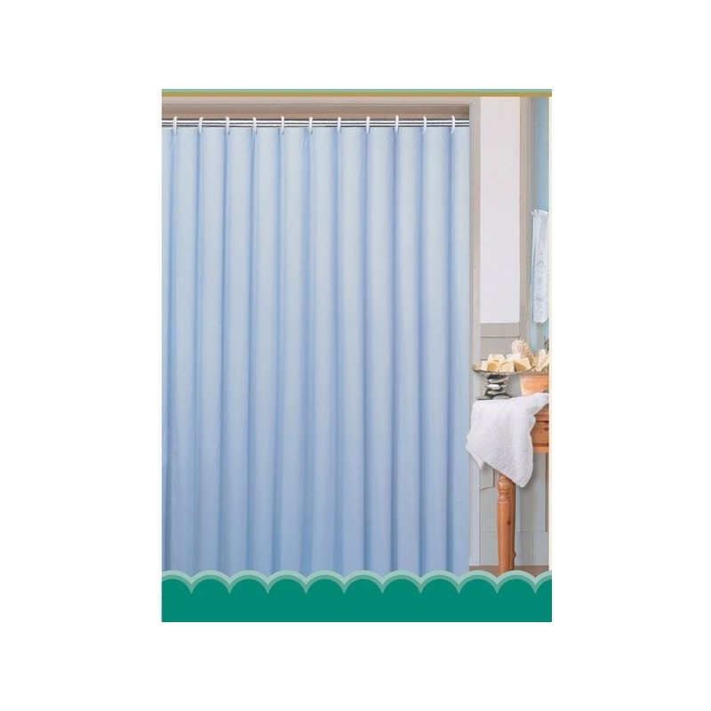 Rideaux de douche 180x200cm, polyester/bleu