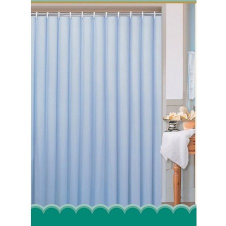 Rideaux de douche 180x200cm, polyester/bleu