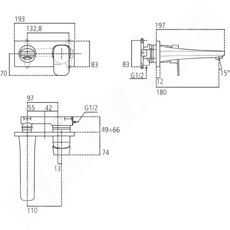 Ideal Standard Tonic II - Mitigeur de lavabo encastré, chrome A6334AA
