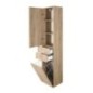 ZOJA/KERAMIA FRESH Unité de rangement avec Panier de blanchisserie 35x184x29cm, encadré gauche/oak