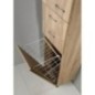 ZOJA/KERAMIA FRESH Unité de rangement avec Panier de blanchisserie 35x184x29cm, encadré gauche/oak