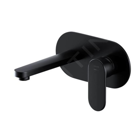 Cersanit Crea - Mitigeur encastré de lavabo avec corps d'encastrement, noir mat S951-333