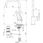Ideal Standard Tesi - Mitigeur de lavabo à levier avec tuyau d’écoulement pivotant et vidage, chrome A6571AA