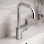 Ideal Standard Tesi - Mitigeur de lavabo à levier avec tuyau d’écoulement pivotant et vidage, chrome A6571AA