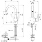 Ideal Standard Connect Blue - Mitigeur de lavabo avec tuyau d’écoulement pivotant et vidage, chrome B0112AA