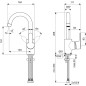 Ideal Standard Connect Blue - Mitigeur de lavabo avec tuyau d’écoulement pivotant, chrome B9933AA