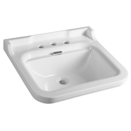 WALDORF Lavabo en céramique 60x55cm, 3 trous, blanc