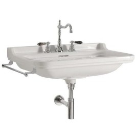 WALDORF Lavabo en céramique 60x55cm, 3 trous, blanc