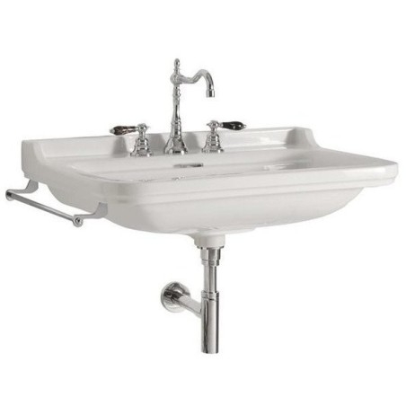 WALDORF Lavabo en céramique 60x55cm, 3 trous, blanc