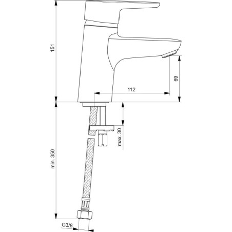 Ideal Standard Connect Blue - Mitigeur de lavabo, chrome B9917AA